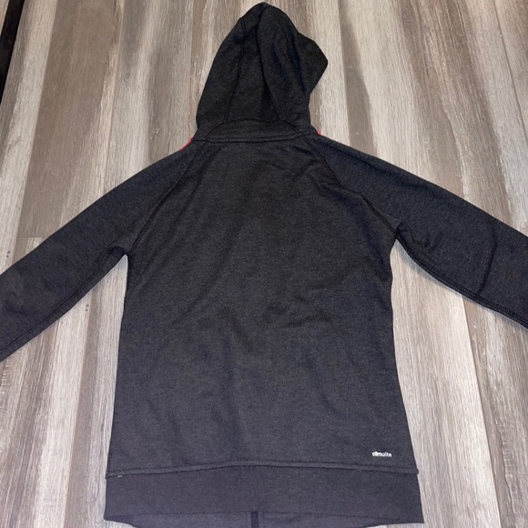 ADIDAS CORAL STRIPE ZIP UP HOODIE - Picture 2 of 4